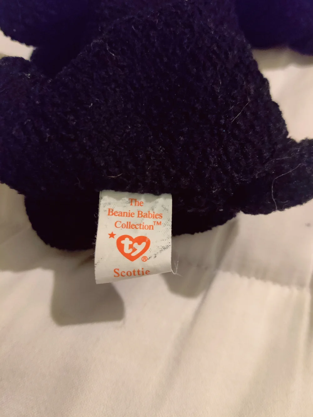 Vntg Black Dog Beanie Baby Animal Plush Scottie the Dog Ty Beanie Baby See Pics